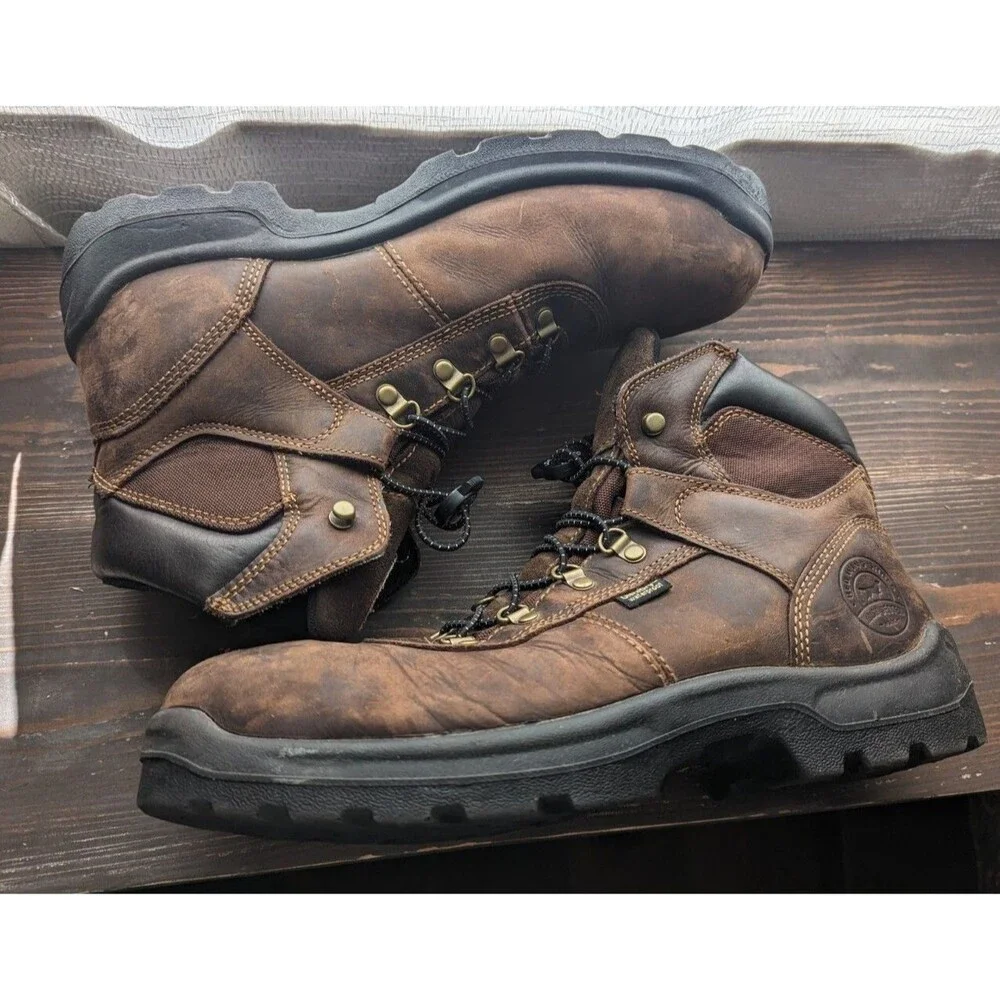 Mens Red Wing Irish Setter 83617 Brown Leather Soft Toe Work Boots Size 12